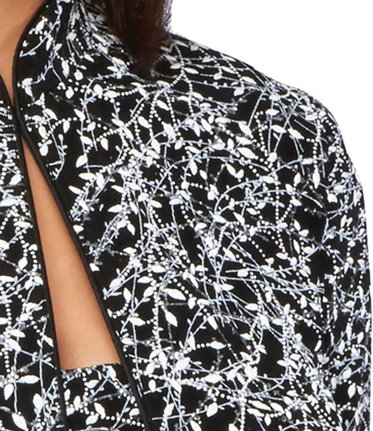 Alex Evenings Women's 3/4 Sleeve Printed Twinset with Scoop Neckline Cami and Hook Neck Closure Jacket (Plus Size)