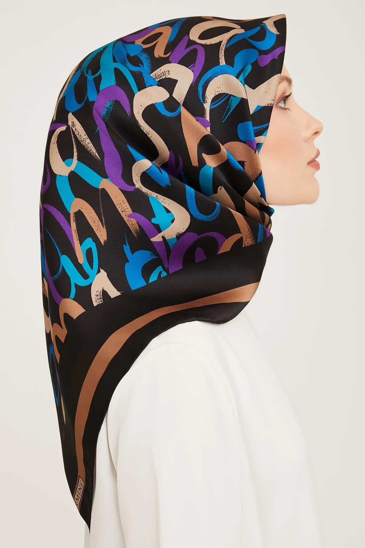 Armine Nudle Designer Silk Scarf #8