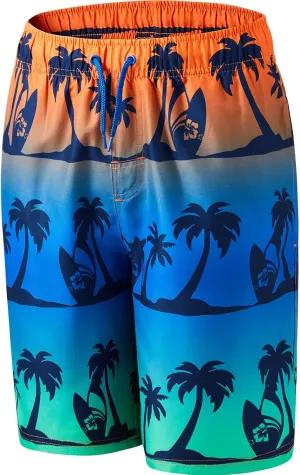 Boys Swim Trunks Quick-Dry w/Ultra Soft Jersey Lining Premium Eco Material UPF 50 