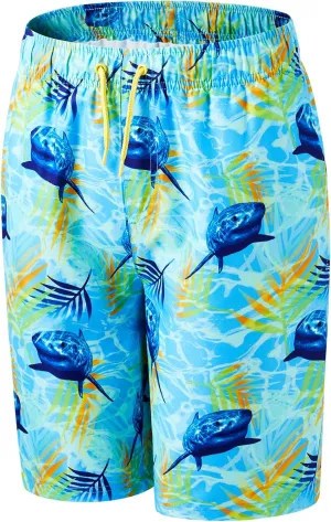 Boys Swim Trunks Quick-Dry w/Ultra Soft Jersey Lining Premium Eco Material UPF 50 