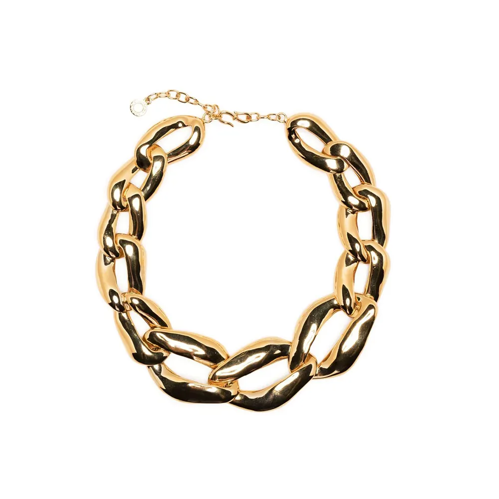 Chunky Gold Curb Chain Necklace
