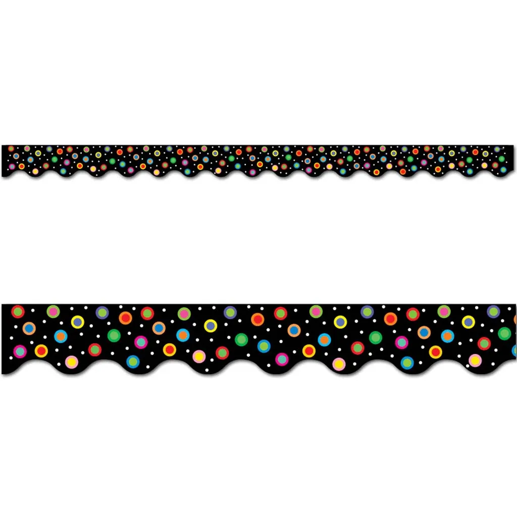 Dots On Black Wavy EZ Border