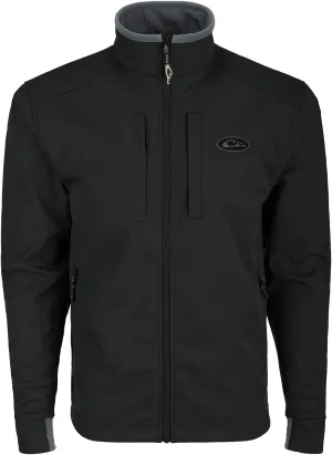 Drake Waterfowl Men's Windproof Mid-Weight Water-Resistant Fleece-Lined Adjustable Stretchy Outdoor Hiking Softshell Jacket