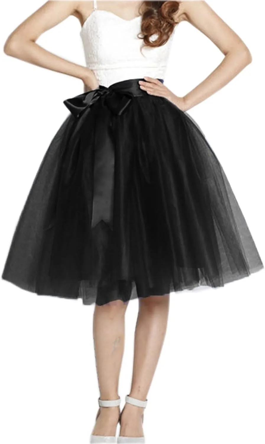 EllieHouse Womens Short Tutu Tulle Skirt with Sash PC06