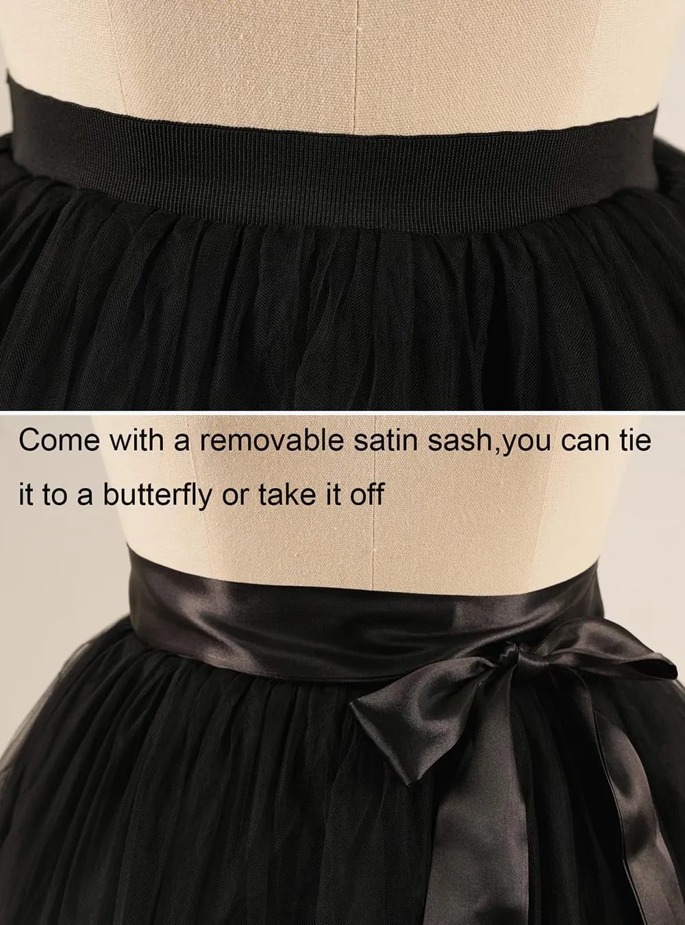 EllieHouse Womens Short Tutu Tulle Skirt with Sash PC06