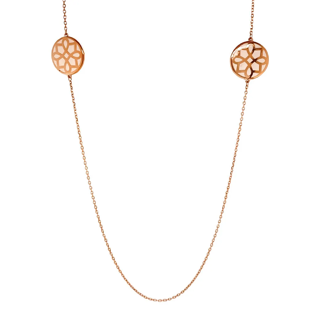 Enamel Disc Station Necklace