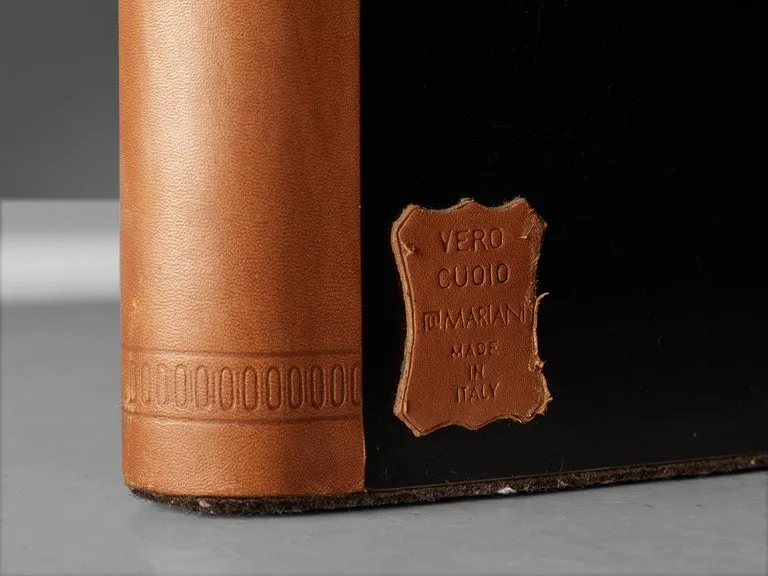 Guido Faleschini for Mariani Round Table in Cognac Leather 8ft