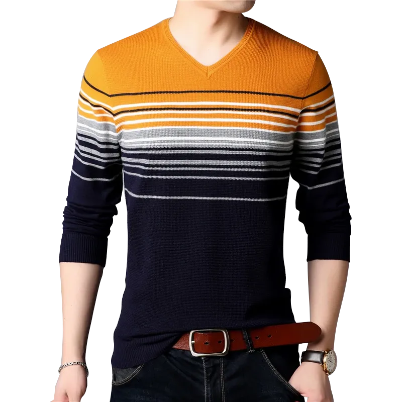 Homme Multi-Striped Pullover