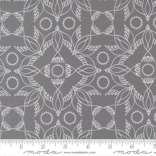 Kaleidoscope in Pebble - Birdsong by Gingiber - MODA
