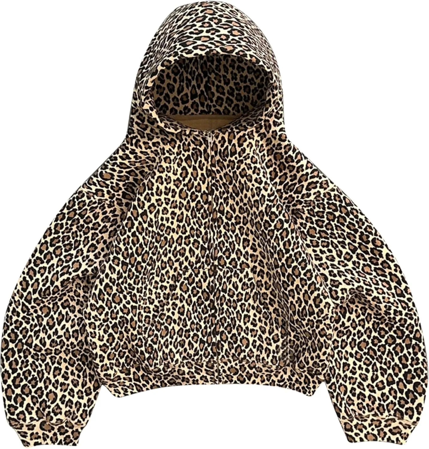 leopard print hoodie,cheetah print hoodie,cheetah print sweatshirt Long Sleeve Casual Loose Fit Fall Y2k Graphic Hoodies