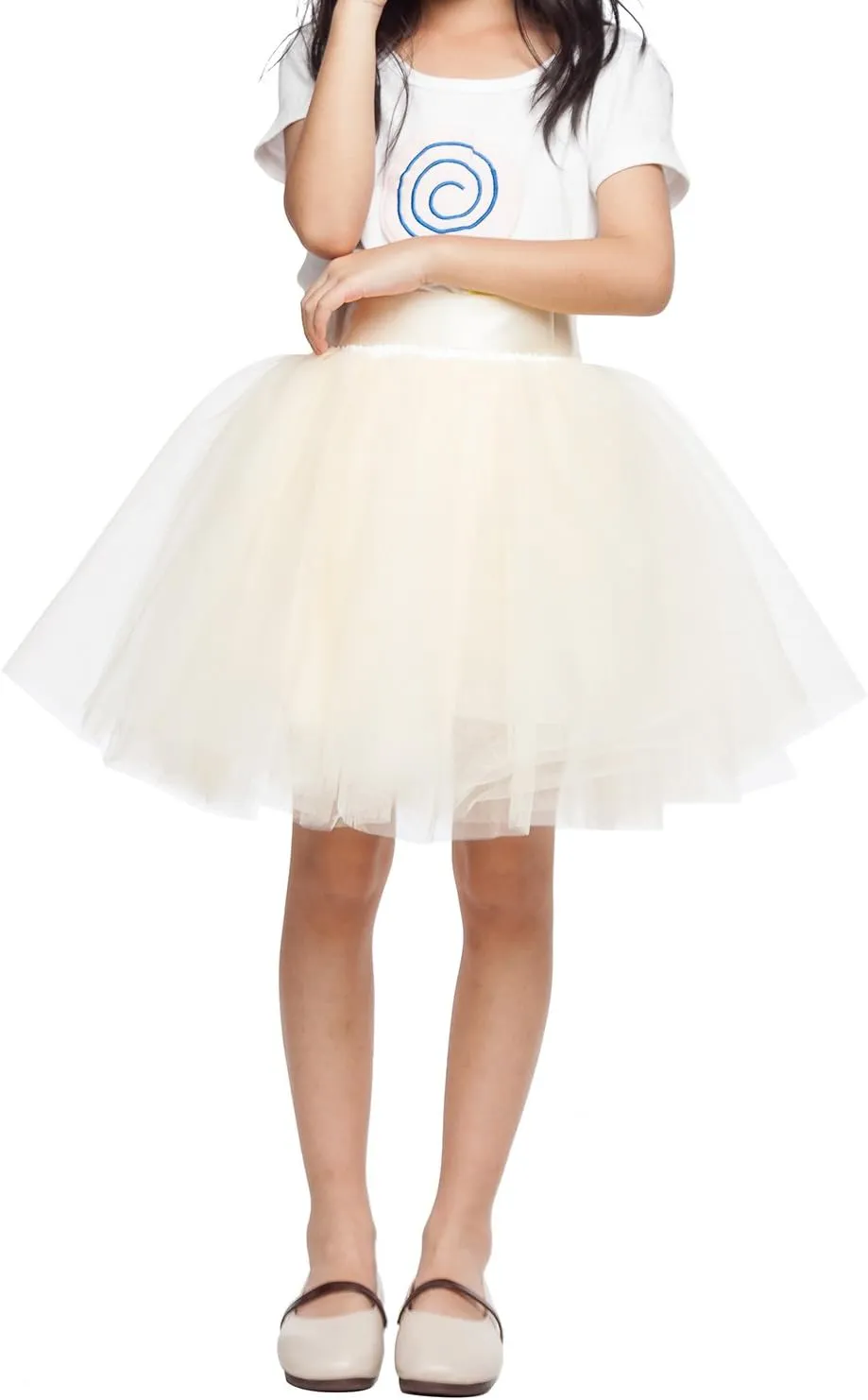 Little Girl Tutu Skirt A Line 7 Layers Tulle Skirt Party Princess Dance Tutus for Girls 4T -6T