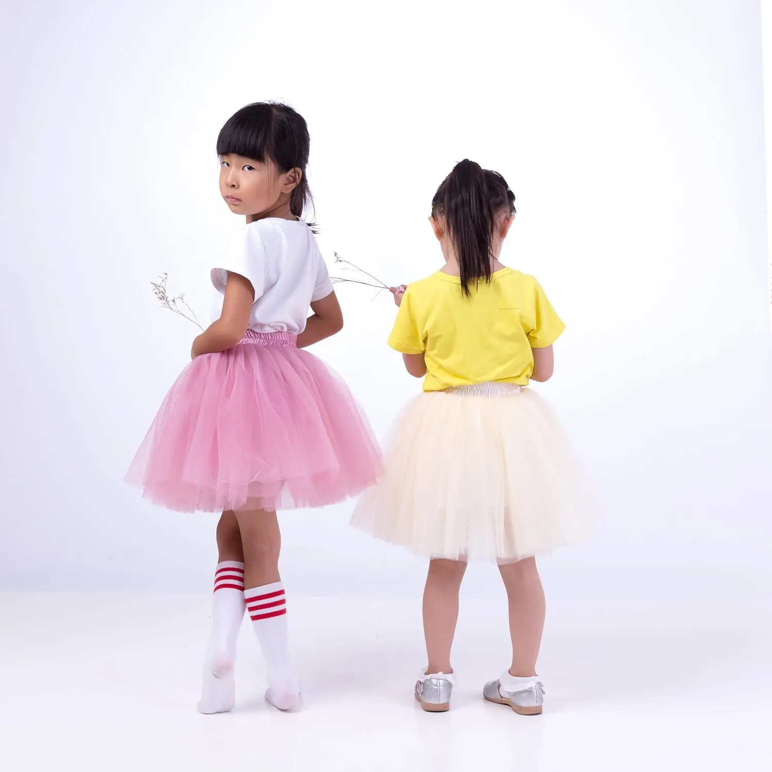 Little Girl Tutu Skirt A Line 7 Layers Tulle Skirt Party Princess Dance Tutus for Girls 4T -6T