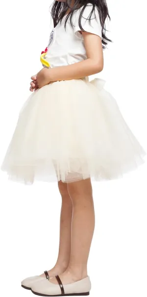 Little Girl Tutu Skirt A Line 7 Layers Tulle Skirt Party Princess Dance Tutus for Girls 4T -6T