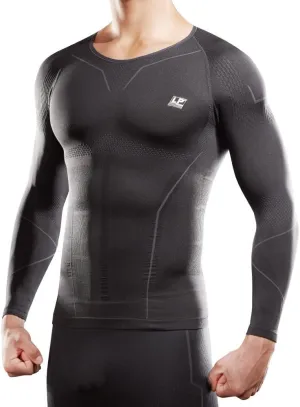 LP SUPPORT ARM2401Z Men's Long Sleeve Compression Shirts for Sports and Workouts - Fast Drying Material (Slate Gray, Size XL)