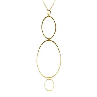 <!--NK752-->triple vertical ellipse necklace
