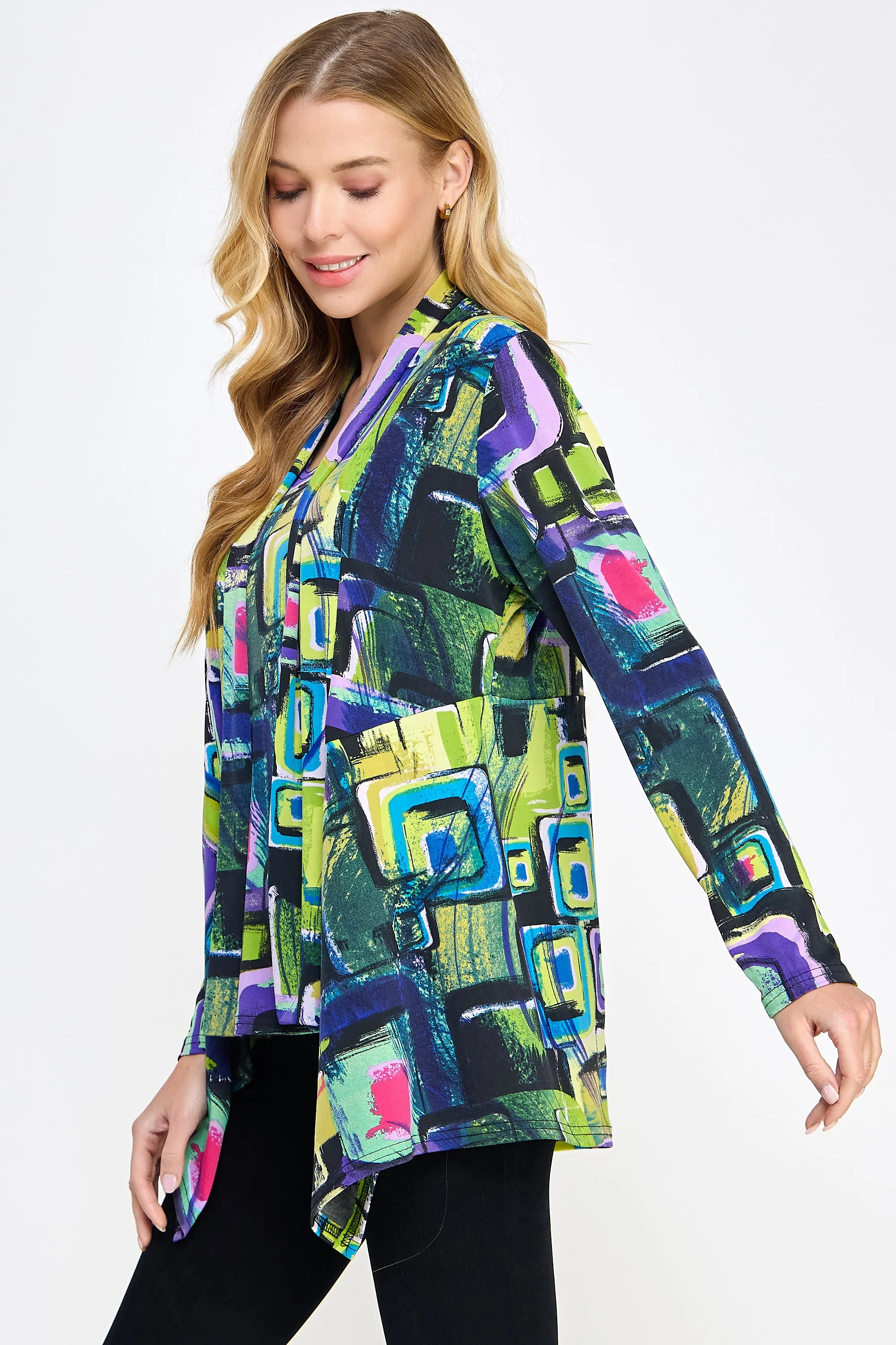 Mid-cut Jacket Long Sleeve Print-4028HT-LRP1-W400