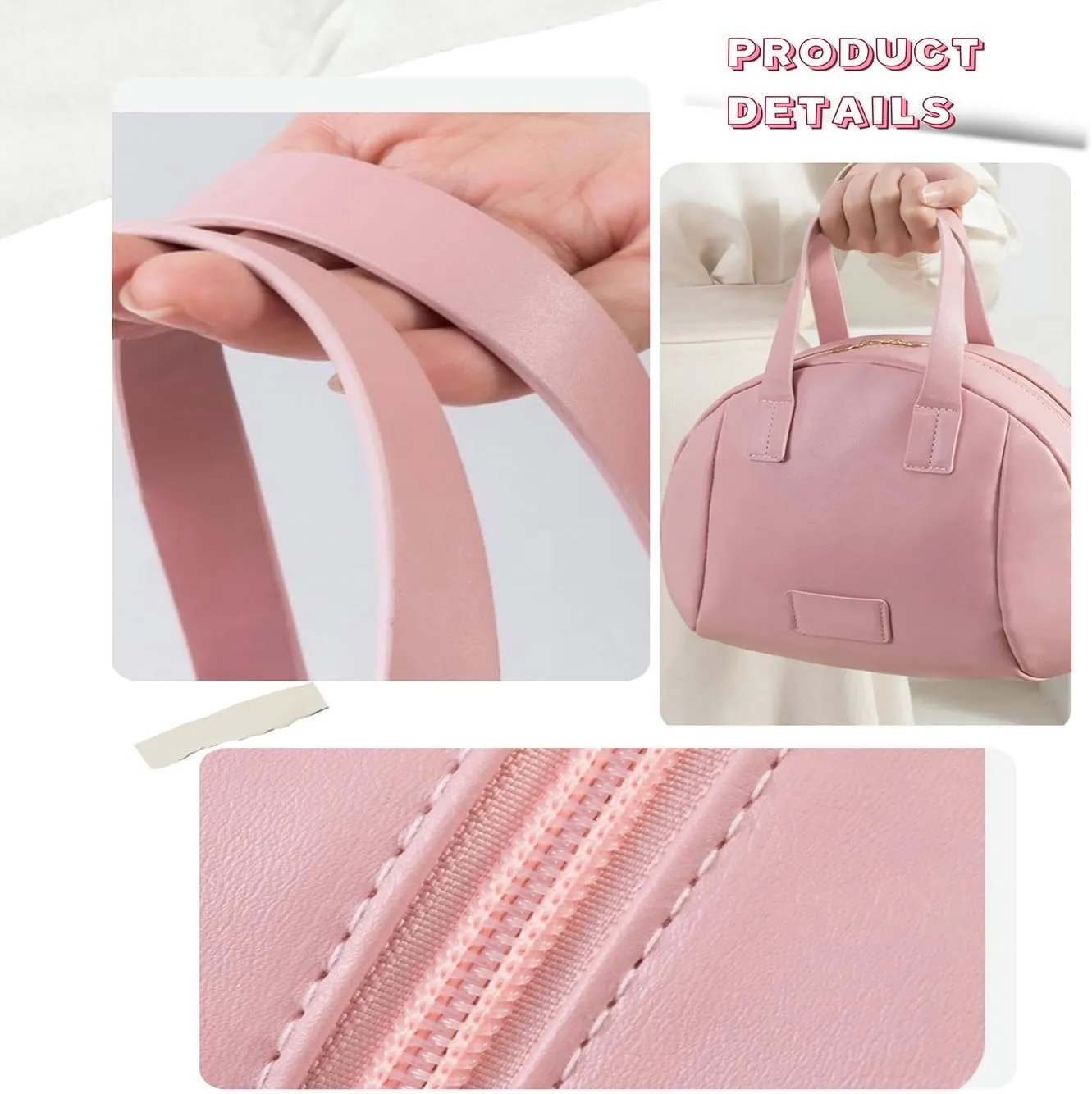 Multi-layered Shell-Shaped Cosmetic Bag, Large Capacity Portable Cosmetic Storage Bag, PU Waterproof Cosmetic Bag (orange)