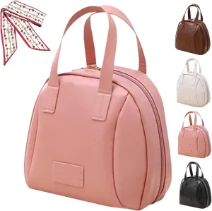 Multi-layered Shell-Shaped Cosmetic Bag, Shell Shaped Makeup Bag with Compartments, Waterproof Portable (Pink)