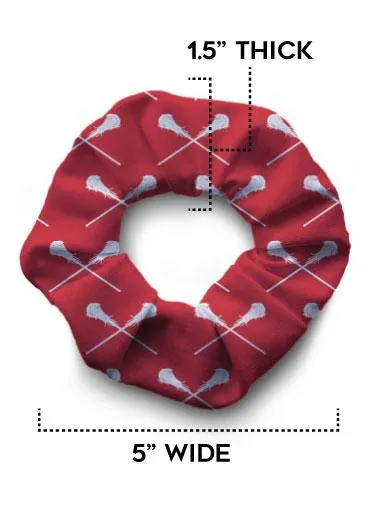 Scrunchie - Lacrosse Red Set of 6