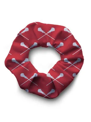 Scrunchie - Lacrosse Red Set of 6
