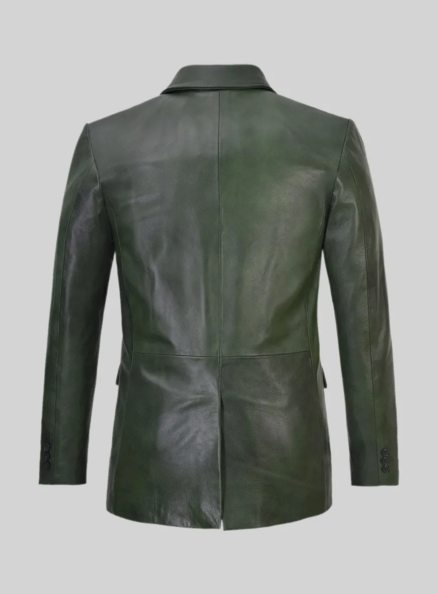Spanish Green Leather Blazer