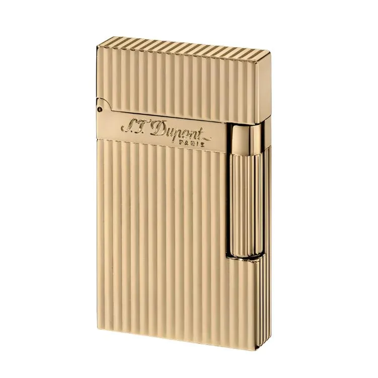 S.T. Dupont Line 2 Vertical Lines Gold Lighter