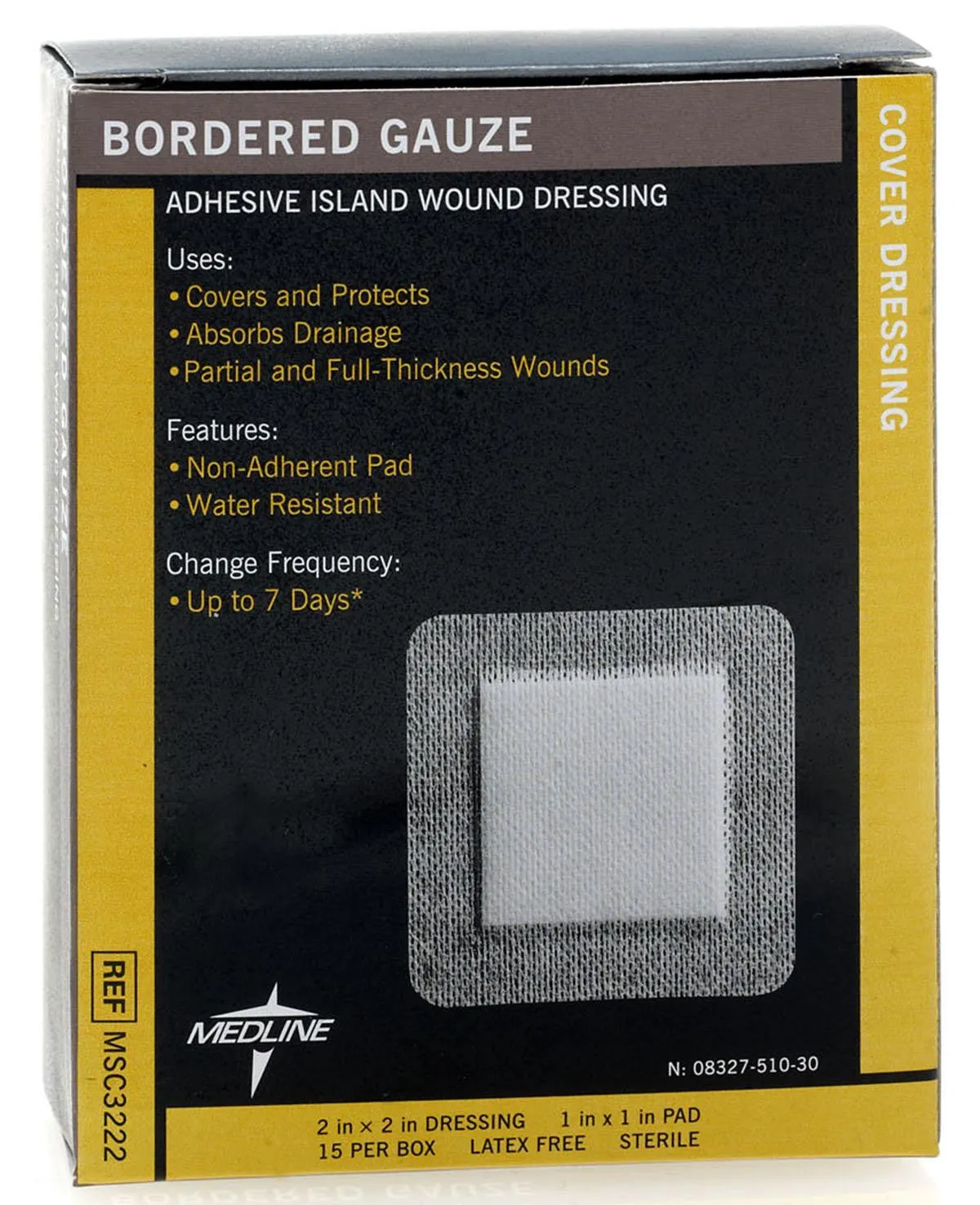 Sterile Bordered Gauze, 2" x 2" (box of 15)