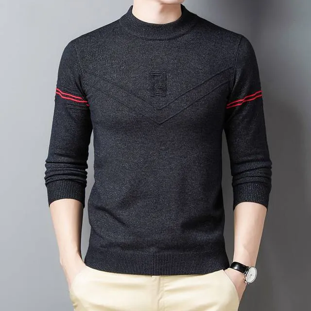 Subtle Striped Style Pullover Sweater