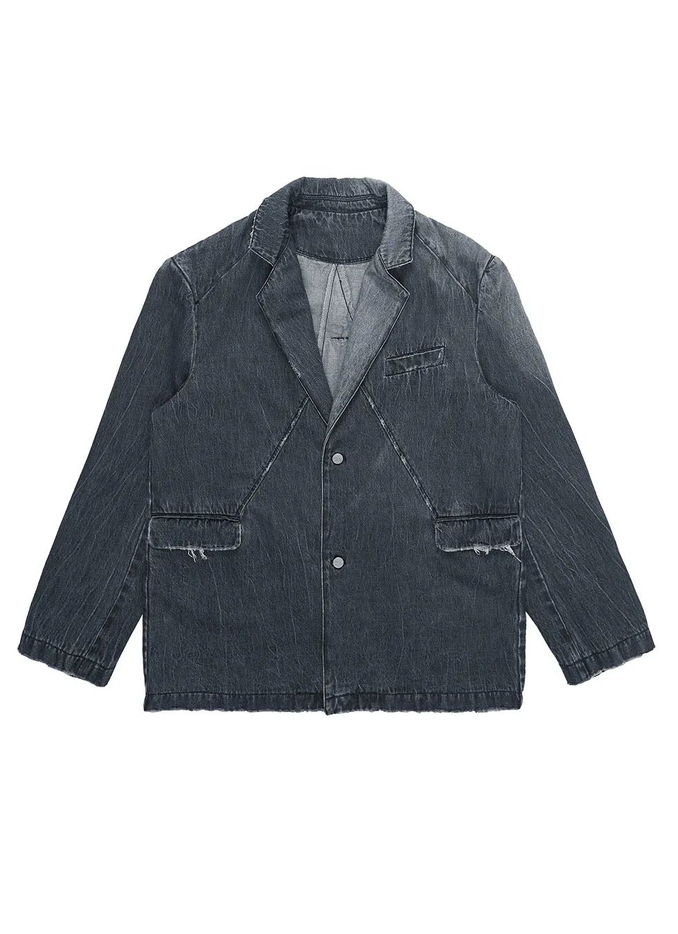 Washed Casual Denim Blazer