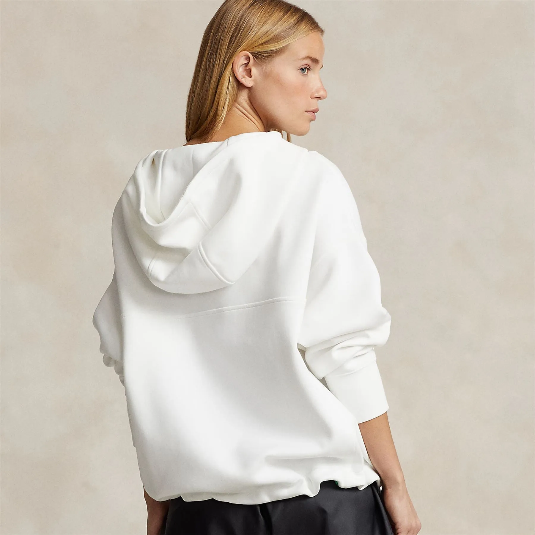 Womens Hybrid Half Zip Paper White - SS24
